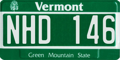 VT license plate NHD146