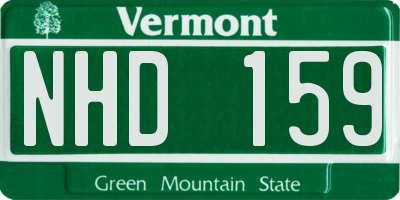 VT license plate NHD159