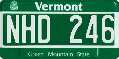 VT license plate NHD246