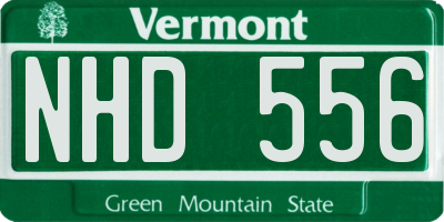 VT license plate NHD556