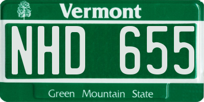 VT license plate NHD655