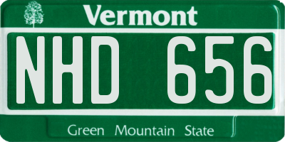 VT license plate NHD656