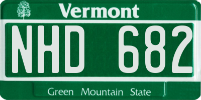 VT license plate NHD682
