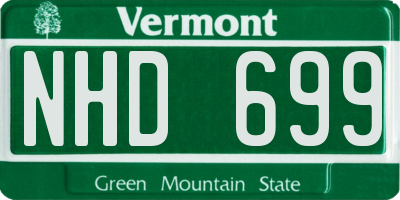 VT license plate NHD699