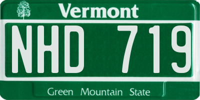 VT license plate NHD719