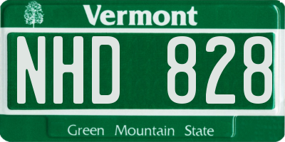 VT license plate NHD828