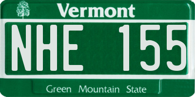 VT license plate NHE155