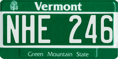 VT license plate NHE246
