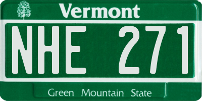 VT license plate NHE271