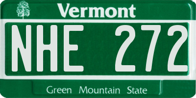 VT license plate NHE272