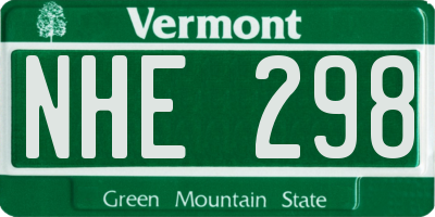 VT license plate NHE298