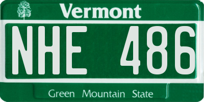VT license plate NHE486
