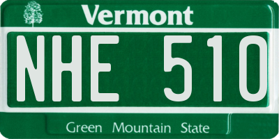 VT license plate NHE510