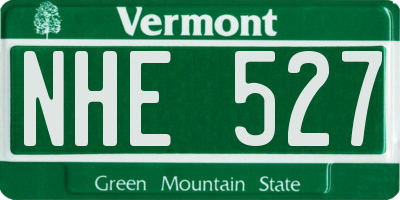 VT license plate NHE527