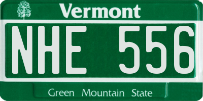 VT license plate NHE556