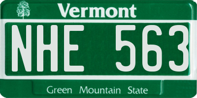 VT license plate NHE563