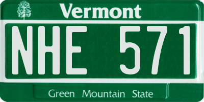 VT license plate NHE571