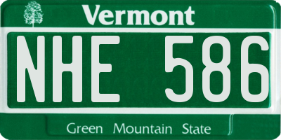 VT license plate NHE586