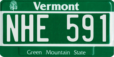 VT license plate NHE591