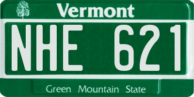 VT license plate NHE621