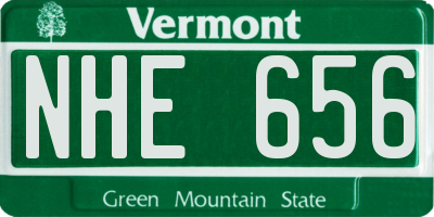 VT license plate NHE656