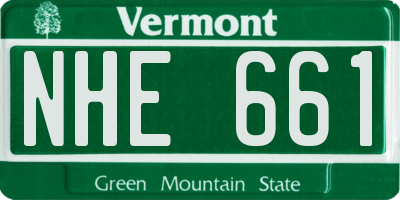VT license plate NHE661