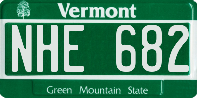 VT license plate NHE682