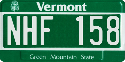 VT license plate NHF158