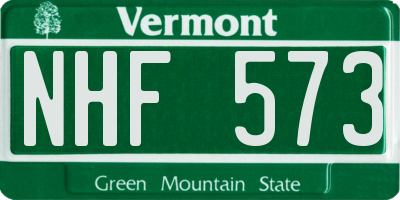 VT license plate NHF573