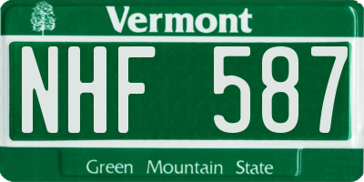 VT license plate NHF587