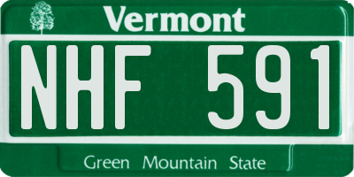 VT license plate NHF591