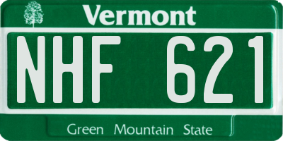 VT license plate NHF621