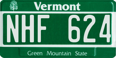VT license plate NHF624