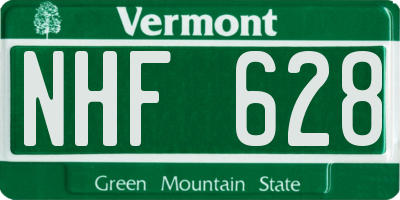 VT license plate NHF628