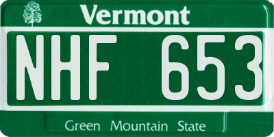 VT license plate NHF653