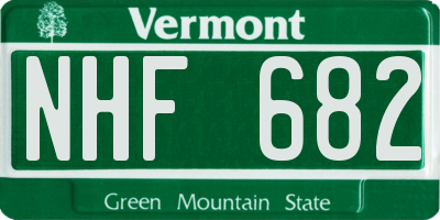 VT license plate NHF682