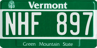 VT license plate NHF897