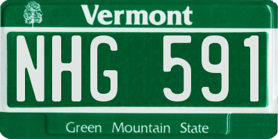 VT license plate NHG591