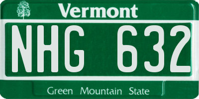 VT license plate NHG632