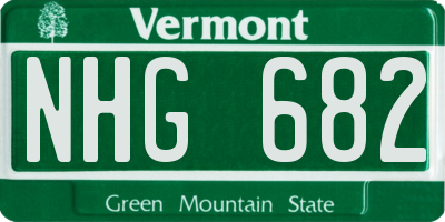 VT license plate NHG682