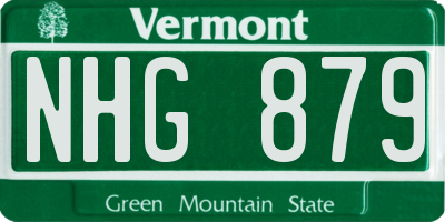 VT license plate NHG879