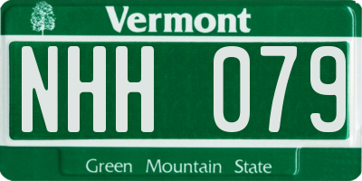 VT license plate NHH079