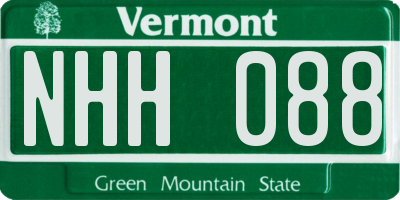 VT license plate NHH088