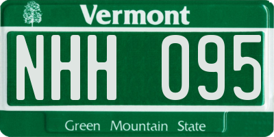 VT license plate NHH095