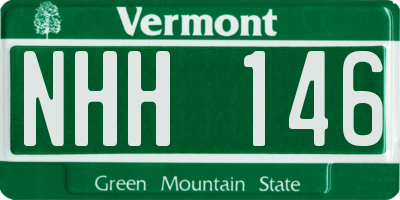VT license plate NHH146