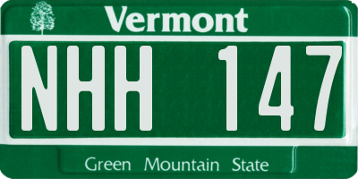 VT license plate NHH147