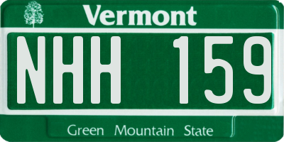 VT license plate NHH159