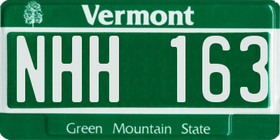 VT license plate NHH163