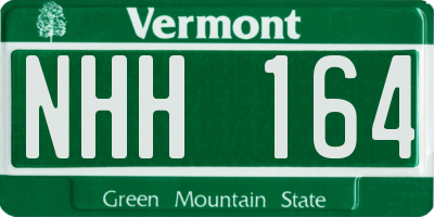 VT license plate NHH164