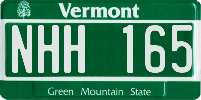 VT license plate NHH165